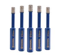 HIGHDRIL Punte diamantate con gambo esagonale per foratura a secco,5 pezzi 6 mm,per piastrelle in granito,ceramica,marmo
