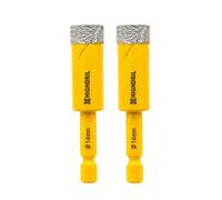 HIGHDRIL Punte Diamantate per Gres Porcellanato 14mm × 2 - Codolo Esagonale Punte Trapano per Ceramica Porcellana Piastrelle Marmo Granito