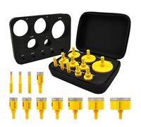 HIGHDRIL Trapano Diamantato Kit 11pezzi (6/8/10/20/25/28/32/35/45/50/65mm Punte per Trapano) Seghe a Tazza per Piastrelle Ceramica Marmo Granito