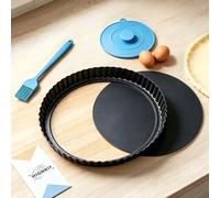 Highkit Teglia Crostata 28 cm Stampo Crostata Fondo Amovibile