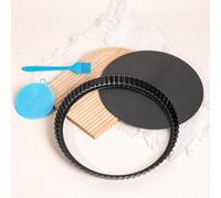 Highkit Teglia Rotonda per Torte con Fondo Scanalato, 32 cm, Antiaderente