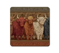 Highland Bestiame Lavatrice Asciugatrice Top Mat, Rustico Farmhouse Lavatrice Copertura, Autunno Gomma Antiscivolo Impermeabile Mats per Lavanderia 61 x 61 cm