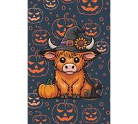 Highland Boo - Halloween Cow: Plain Notebook: Part of The Rebel Spooks Range
