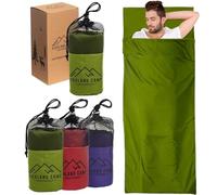 Highland Camp Sacco a pelo in cotone (solo 570 g), mini sacco a pelo ultraleggero, ideale per ostelli, rifugi e ostelli della gioventù