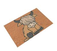 Highland Cattle Doormat - Absorbent Non-Slip Rug, 15.75x23.62 Inch Funny Farmhouse Door Mat for Indoor Outdoor Use | Entrance Flooring, Home Office Decor, Garden Welcome Rug, Durablee Anti-Skid Mat