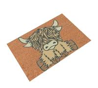 Highland Cattle Doormat - Absorbent Non-Slip Rug, 15.75x23.62 Inch Funny Farmhouse Door Mat for Indoor Outdoor Use | Entrance Flooring, Home Office Decor, Garden Welcome Rug, Durablee Anti-Skid Mat