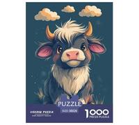 Highland Cattle Jigsaw Puzzle Impossibili 1000Pcs Decorazione Per La Casa. Rilassamento E Intelligence Per Adulti E Ragazzi Da 14 Anni 38x26cm/1000pcs