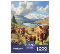 Highland Cattle Puzzle 1000 Pezzi Educa Per Adulti, Giochi E Giocattoli Educativi Challenge Gift, Regalo Romantico Per Uomini E Donne 38x26cm/1000pcs