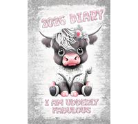 Highland Cow 2026 Diary | Ruled A5 | Planner | To Do List | Jotter: 1 week over 2 pages | Black Grey Cute Baby Cow Journal | 6 x 9 | Desk Writing book | Family Planning Book