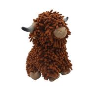 Highland Cow Asciugamano in ciniglia - Adorabile morbido in microfibra assorbente asciugamano da bagno decorativo | Bambola portasciugamani in ciniglia per lavabo, piano di lavoro, lavabo