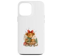 Highland Cow Christmas Coffee Cocoa Sled Cute Watercolor Custodia per iPhone 13 Pro Max
