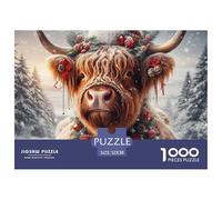 Highland Cow Christmas Pezzi Struttura Solida Perfetto Per Rafforzare Capacità Di Problem Solving E Godersi Il Tempo Libero 52x38cm/1000pcs