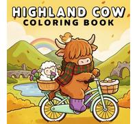 Highland Cow Coloring Book: 50+ A Beautiful and Easy Coloring Pages Featuring Beautiful Scottish Cows for Teens, Adults for Relaxation