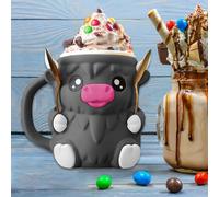 Highland Cow - Contenitore refrigerante per con cucchiaio e manico, con simpatico contenitore refrigerante per con motivo a delle Highland, con cassetto segreto per snack