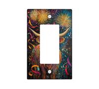 Highland Cow - Copertura per interruttore singolo a bilanciere per luci a bilanciere festivo, multicolore, in plastica, decorazione per casa, soggiorno, nuovo appartamento