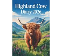 Highland Cow Diary 2026: A5 Week-to-View Dated & Organizer from January 2026 to December 2026. UK Edition