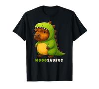 Highland Cow Dinosaur Costume Trex Moo Saurus Ragazzi Ragazze Maglietta