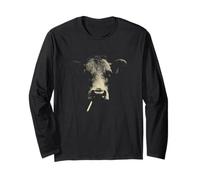 Highland Cow Face Rustic Farm Country Bovini Maglia a Manica