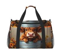 Highland Cow Fall - Borsone da viaggio impermeabile, compatto, per sport, palestra e fine settimana, per uomini e donne