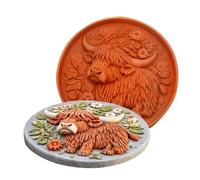 Highland Cow Mold - Concrete Stepping Stone DIY Garden Path Form