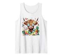 Highland Cow Occhiali da Sole hawaiani Vacanze estive Canotta