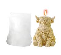 Highland Cow Silicone Mold - 3D Resin Candle Soap Mould | Cute Animal Casting Tool For DIY Epoxy Plaster Handmade Crafts Home Decor Baking Craft Use