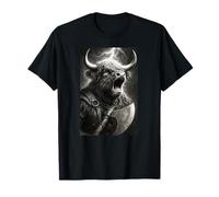 Highland Cow Viking Warrior Fantasy Maglietta
