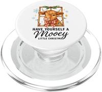 Highland Cow Window Cute Have a Mooey Christmas PopSockets PopGrip per MagSafe