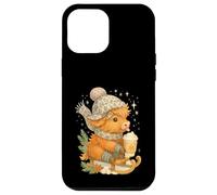 Highland Cow Winter Sled & Hot Cocoa Cute Watercolor Custodia per iPhone 12 Pro Max