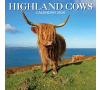 Highland Cows 2026 Calendario Wall Planner Organizer Regalo Natale Capodanno