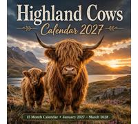 Highland Cows 2027 Calendar: 12-Month Planner