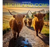 Highland Cows Calendar 2026: Rustic Photography of Fluffy & Majestic Scottish Highland Cattle