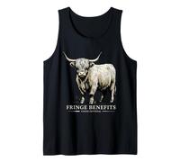 Highland Fringe Cow Benefits Funny Vintage Incisione Canotta
