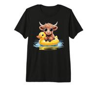 Highland Mucca Anatra Pool Float Estate Nuoto Maglietta Premium