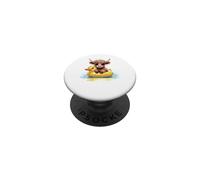 Highland Mucca Anatra Pool Float Estate Nuoto PopSockets PopGrip Adesivo