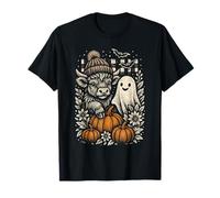Highland Mucca Halloween Zucca Fantasma Folk Art Scozzese Maglietta