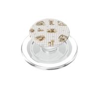 Highland Mucca Pecora Rustico Fattoria Paese Acquerello PopSockets PopGrip per MagSafe