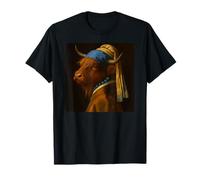 Highland mucca pittura ragazza perla orecchini ragazzi ragazze bambini Maglietta