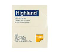 Highland Notes Stick On Gialli 12pz Economici Autoadesivi Riposizionabili