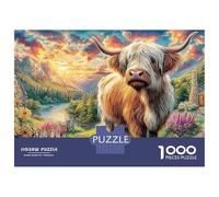 Highland - Puzzle da 1000 pezzi, con luce solare, puzzle impossibile, divertimento durante l'apprendimento, 100% cartone riciclato, per adulti e adolescenti, 38 x 26 cm, 1000 pezzi