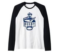 Highlander Rugby Spirit Opere d'Arte Maglia con Maniche Raglan