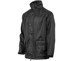 Highlander Tempest Tattico Uomo Giacca Impermeabile Cappuccio Cappotto Nero