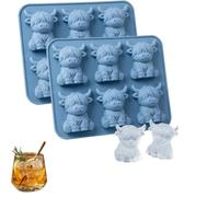 Highlands Cow Ice Cube Mould Highland Mini Cow 3D Silicone Ice Cube Mold Chocolate Candy Jelly Ice Cube Mold