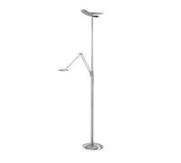 HighLight Lampada a LED da pavimento Sapporo, CCT, braccio di lettura, nichel Highlight