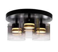 HighLight Plafoniera LED Salerno, 2.700 K, 3 luci, nero Highlight
