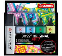 Highlighter - STABILO BOSS Original Arty - Wallet of 5 - Cool Colors