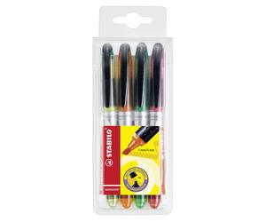 Highlighter - STABILO NAVIGATOR - Wallet of 4 - Assorted Colours Assorted Colour