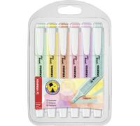 Astuccio evidenziatore Swing Cool pastel - punta a scalpello - tratto 1,0-4,0mm - astuccio 6 colori: carta da zucchero,