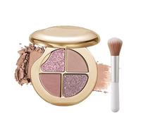 Highlighting Eye & Cheek Palette, 4-Color Glow Wardrobe Eye and Cheek Palettes, Blush and Highlighter Palette, Makeup Set for Shading, Highlighting & Defining the Face (05#)