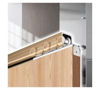 HighPerformance - Binario per porta bypass da 91,4 cm, in alluminio, per cucina, bagno e corridoio, sistema di porte scorrevoli marrone durevole